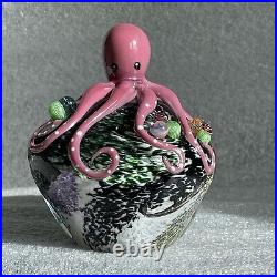 Glass Eye Studio Octopus Garden Underwater Fantasy Series Art Glass Paperweight