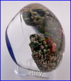 Gordon Smith Fabulous 1992 Multi-colored Ocean Reef/Clown Fish Glass Paperweight