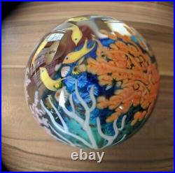 Gorgeous 3 inch Glass Marble Paperweight by Cathy Richardson WOW