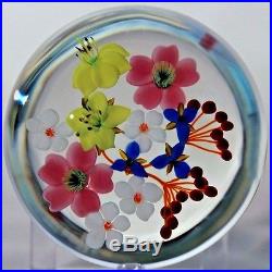 Gorgeous Paul STANKARD Bouquet of WILDFLOWERS Artist's PROOF Glass PAPERWEIGHT