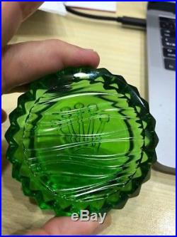 Gorgeous Rare Rolex Green Submariner Crown Crystal Paper Weight (Paperweight)