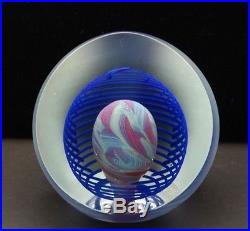 HENRY SUMMA Egg Shaped Beautiful Art Glass Small Paperweight, Apr 2.75Hx2.25W