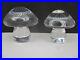 HOYA Crystal Glass Set Of 2 Mushroom Paperweights