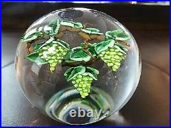 HTF Randall GRUBB Art Glass Double Layer GRAPES Vineyard Lampwork PAPERWEIGHT