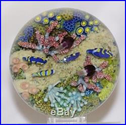 HUGE Spectacular CATHY RICHARDSON Fish & Coral AQUARIUM Art Glass PAPERWEIGHT