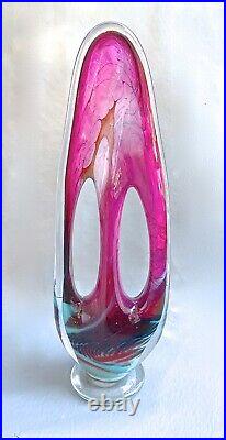 Hal David Berger 1997 signed Art Glass Sculpture 22 tall