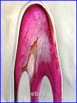 Hal David Berger 1997 signed Art Glass Sculpture 22 tall