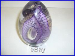 Hal David Berger Glass Paperweight Great Colors Singed 2/87