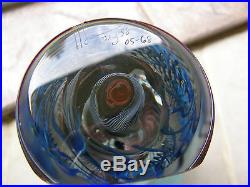Henry Summa Signed/Dated 1988 Iridized Faceted Pedestal Paperweight 5 of 68 RARE