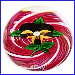 Holiday Sale! John Deacons Classic Pansy On Red and White Spiral Ground