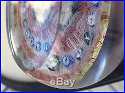 INCREDIBLE Vintage BACCARAT Paperweight MILLEFIORI Latticimo CANE Crystal FRENCH