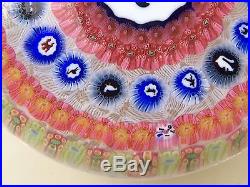 INCREDIBLE Vintage BACCARAT Paperweight MILLEFIORI Latticimo CANE Crystal FRENCH