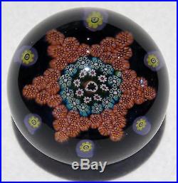Important Rare Early signed Paul Ysart Star Pattern Millefiori Paperweight