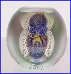 Incredible HUGE Signed EICKHOLT 2007 ART GLASS Paperweight 5 Pounds Iridescent