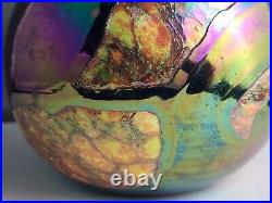 Irridescent Art Glass End Of Day Fruit Hand Blown Paperweight