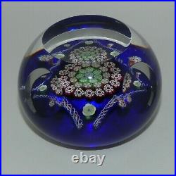 JOHN DEACONS Scotland Facetted Clichy Square Blue Magnum paperweight
