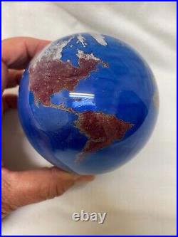 James Lundberg 1989 Signed World Glass Paperweight