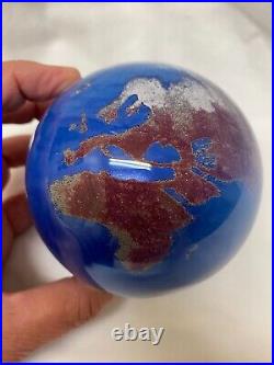 James Lundberg 1989 Signed World Glass Paperweight