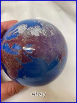 James Lundberg 1989 Signed World Glass Paperweight