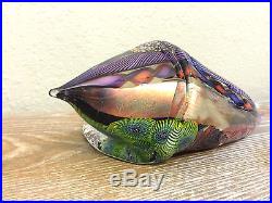 James Nowak 10 Art Glass Seashell Signed Paperweight