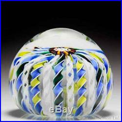 John Deacons 2002 three-colored crown glass paperweight