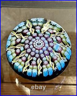 John Deacons Paperweight with Signature BUTTERFLY Cane & P Cane on Base