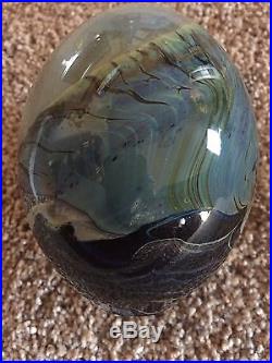 John Lewis Studio Art Glass MOONSCAPE PAPERWEIGHT Signed & Dated 1971