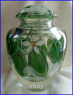 Jones Orient Flume Paperweight Vase Urn With LID Gardenia Lily Magnolia