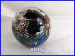 Josh Simpson 3 Art Glass Globe Planet Paperweight Signed #'d MINT
