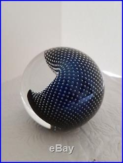 Josh Simpson Gravitron B Planet 3 Paperweight/Sphere Art Glass 3 Diameter