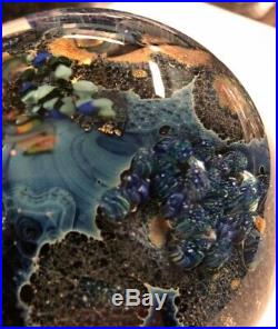 Josh Simpson Inhabited Mega Planet Paperweight Early Large 4 Signed