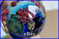 Josh Simpson Inhabited Planet Studio Paperweight Signed Numbered 2 3/4 Inch Nice