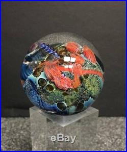 Josh Simpson Inhabited Planet glass art marble signed by the artist