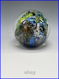 Josh Simpson Paperweight -32 Art Glass Inhabited Plant Ocean Reef Coral Abstract