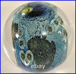 Josh Simpson Paperweight Art Glass Inhabited Planet SIGNED NUMBERED Rare