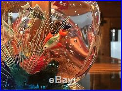 Jumbo Size! Murano Art Glass Paperweight Aquarium Fish Amazing Flawless L@@k