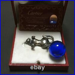 Junk Cartier Panther Paper Weight SV925 Silver pre-owned withBox Broken