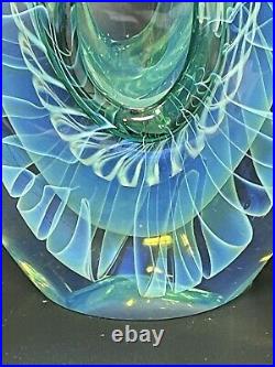 Karnig Dabanian Veiled Art Glass Sculpture/paperweight Signed 1989