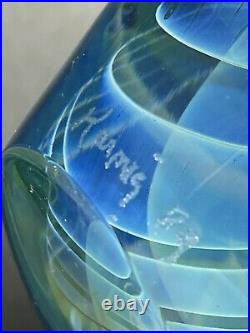 Karnig Dabanian Veiled Art Glass Sculpture/paperweight Signed 1989