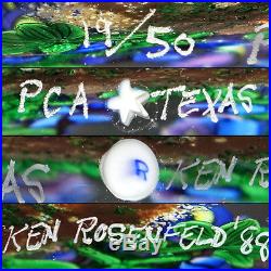Ken Rosenfeld Ltd Ed Studio Art Glass BlueBonnets PCA Texas Magnum Paperweight