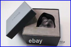 LALIQUE NU SAGE FROSTED CLEAR CRYSTAL WISE NUDE POSE FIGURINE PAPERWEIGHT with BOX