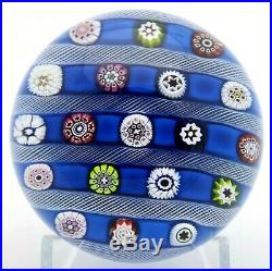 LARGE Incredible SAINT LOUIS Colorful MILLEFIORI CANES Art Glass PAPERWEIGHT 3.3