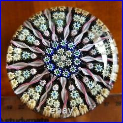 LARGE VTG Perthshire Scotland Glass Millefiori Large 2.75 paperweight Labelled