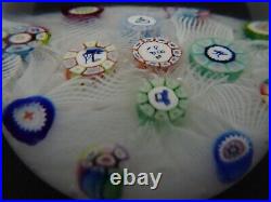 LE Perthshire Glass 1982 PP47 Silhouette Cane Millefiori Muslin Lace Paperweight