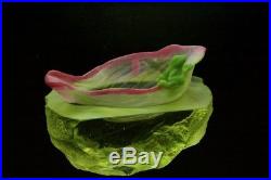 LIULIGONGFANG Crystal frog on lotus NewWorkShop LT ED Paperweight(box & paper)