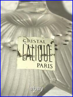 LOVELY PRE-OWNED LALIQUE FRANCE ANEMONE CRYSTAL FLOWER PAPERWEIGHT Signed Label