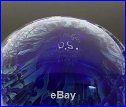 LUNDBERG STUDIOS Underwater Glass Magnum Paperweight with Stand, Apr 5.5Hx5.5W