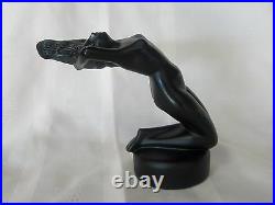Lalique #1180910 Chrysis Paperweight Black Bnib Lady Nude Paris Signed Save$ F/s