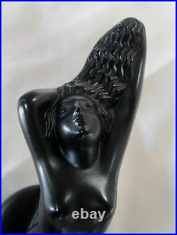 Lalique #1180910 Chrysis Paperweight Black Bnib Lady Nude Paris Signed Save$ F/s