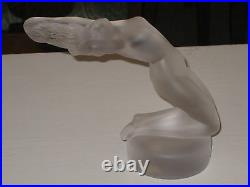 Lalique France Chrysis Statue, Paperweight, Hood Ornament